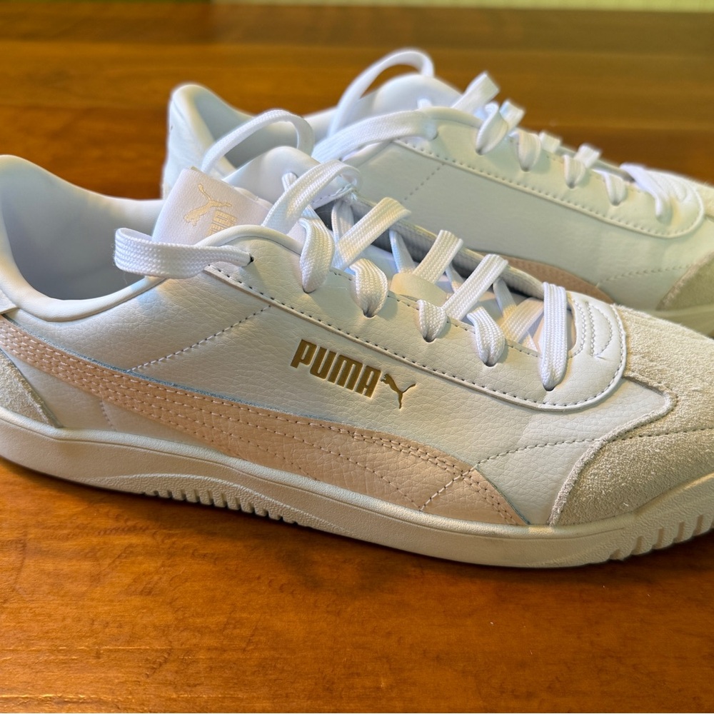 Puma 5v5 Suede White/Pink/Cream Sneaker (W/10)